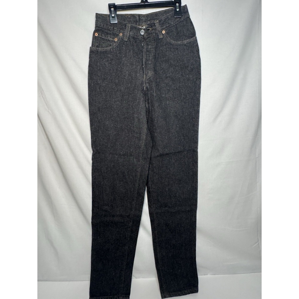 Vintage Levi's 17501 Faded Black Button Fly Women's Jeans Size 5M 100% Cotton
